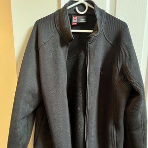 Spyder Full Zip Heavy Weight Black Fleece Men Jacket XL